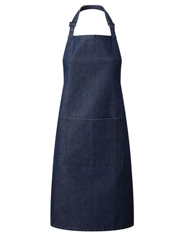 Colours Collection Bib Apron With Pocket - Indigo Denim
