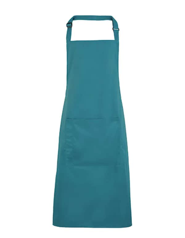 Colours Collection Bib Apron With Pocket - Teal (ca. Pantone 3155C)