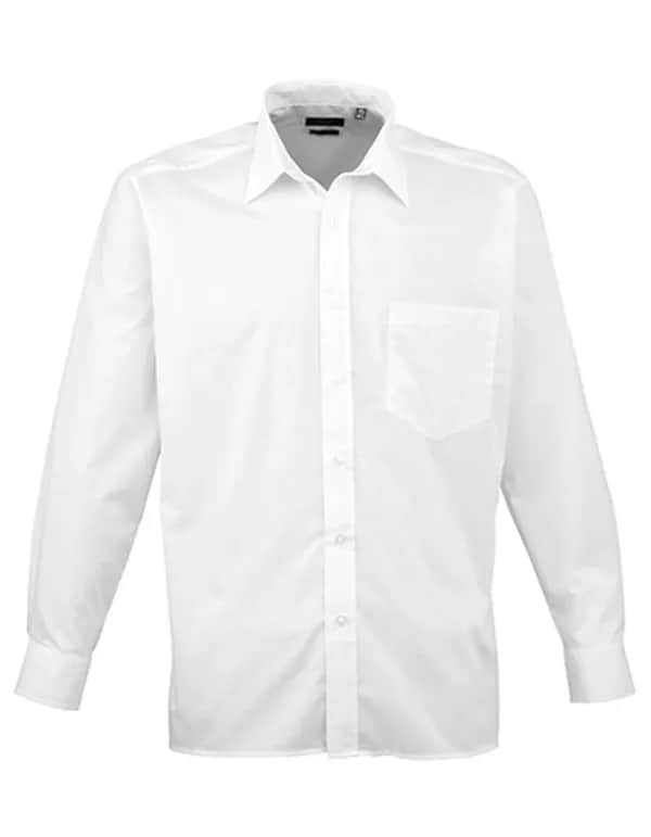 Men´s Poplin Long Sleeve Shirt - White