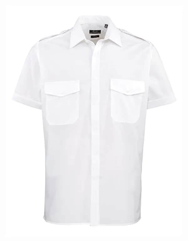 Pilot Shirt Short Sleeve - White