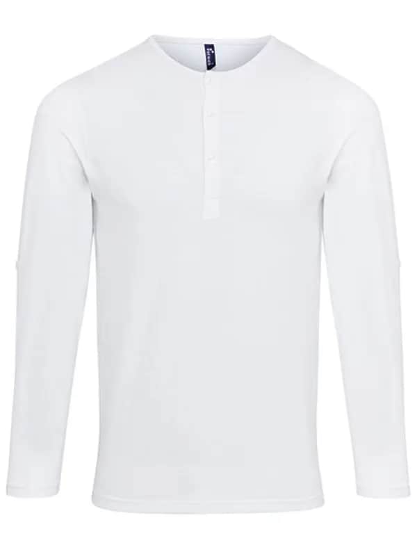 Men´s Long-John Roll Sleeve Tee - White