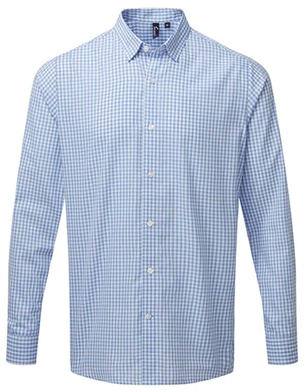 Men´s Maxton Check Long Sleeve Shirt - Light Blue (ca. Pantone 2707C)/White