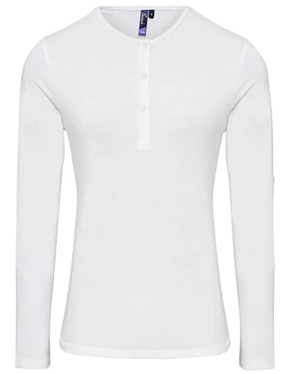Women´s Long-John Roll Sleeve Tee - White