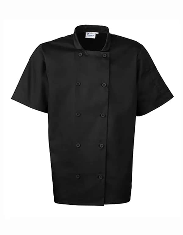 Short Sleeve Chef´s Jacket - Black (ca. Pantone Black C)