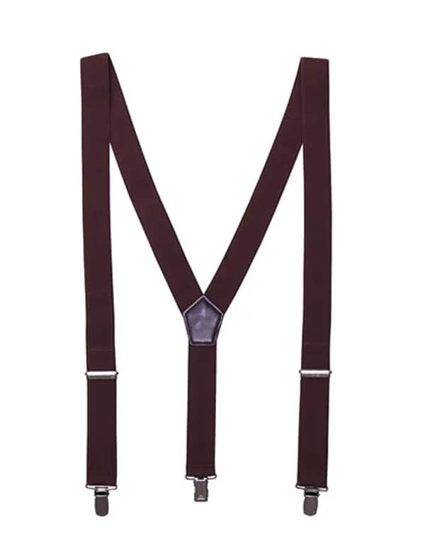 Clip On Trousers Braces/Suspenders - Brown