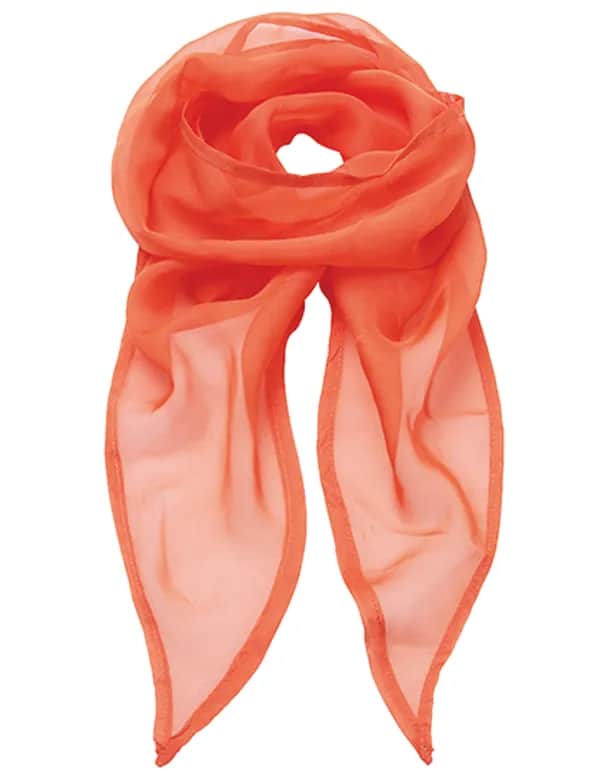 Women´s Colours Collection Chiffon Scarf - Orange (ca. Pantone 1655C)