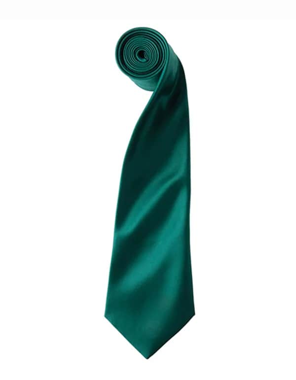 Colours Collection Satin Tie - Bottle Green (ca. Pantone 560C)