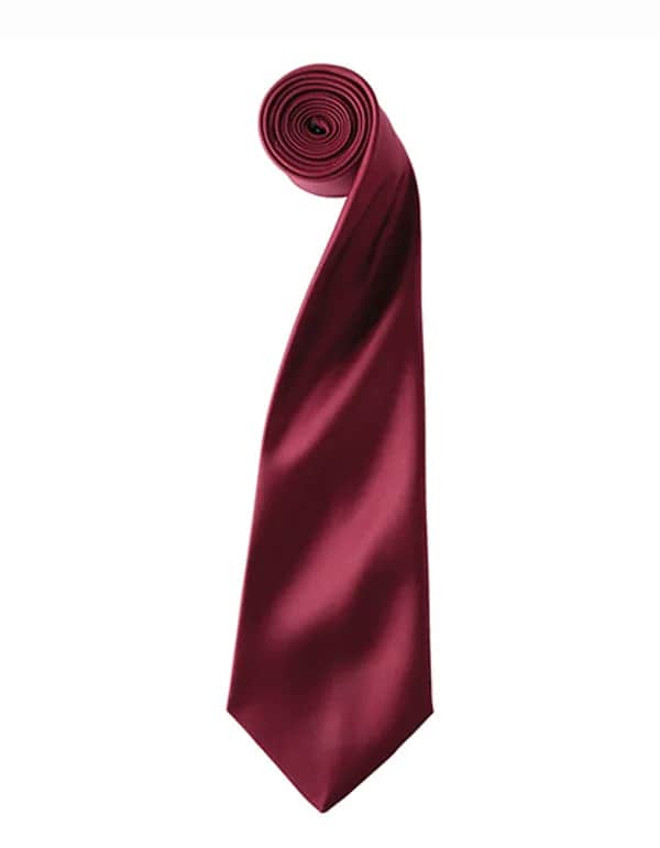 Colours Collection Satin Tie - Burgundy (ca. Pantone 216C)
