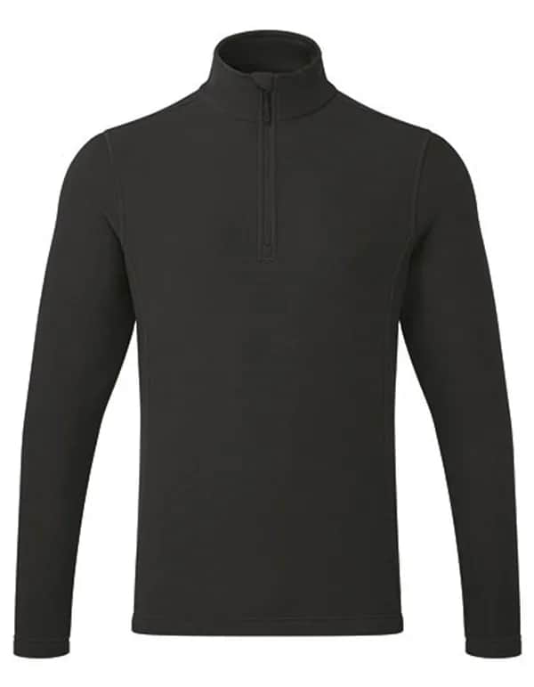 Unisex ´Recyclight´ 1/4 Zip Micro Fleece - Black