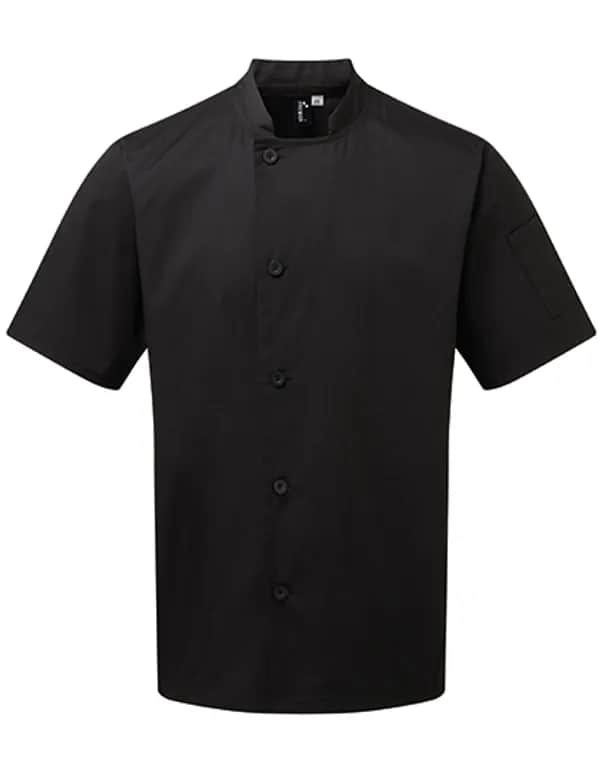 Essential Short Sleeve Chef´s Jacket - Black (ca. Pantone Black C)
