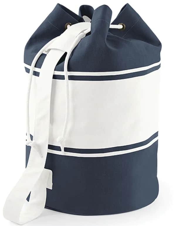Canvas Duffle - Navy/Off White