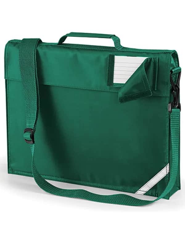 Junior Book Bag With Strap - Bottle Green