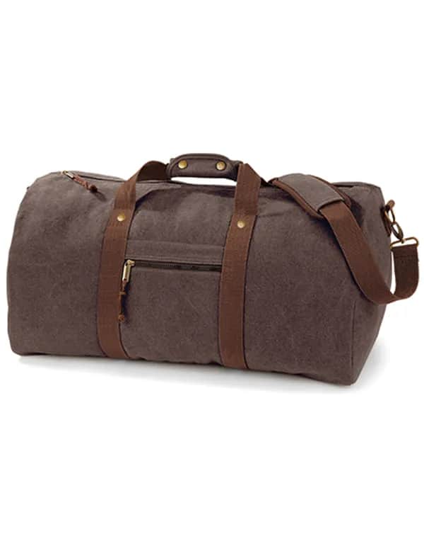 Vintage Canvas Holdall - Vintage Brown