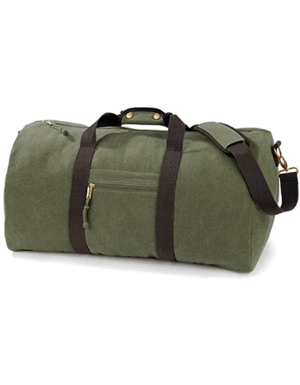 Vintage Canvas Holdall - Vintage Military Green