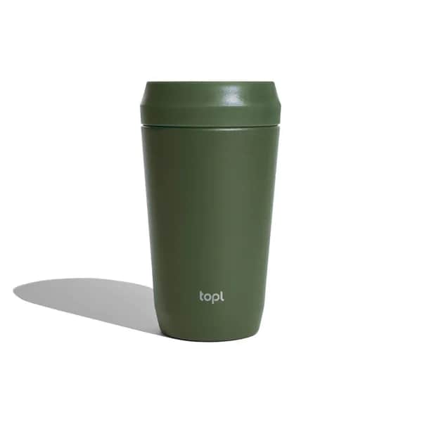 Topl-Trinkbecher aus rec. Stahl mit 360-Grad-Deckel 354ml - grün