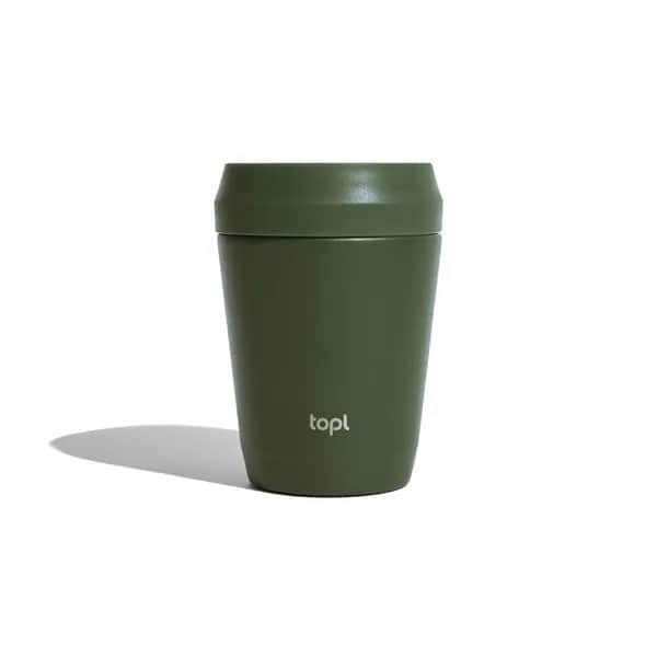 Topl-Trinkbecher aus rec. Stahl mit 360-Grad-Deckel 236ml - grün