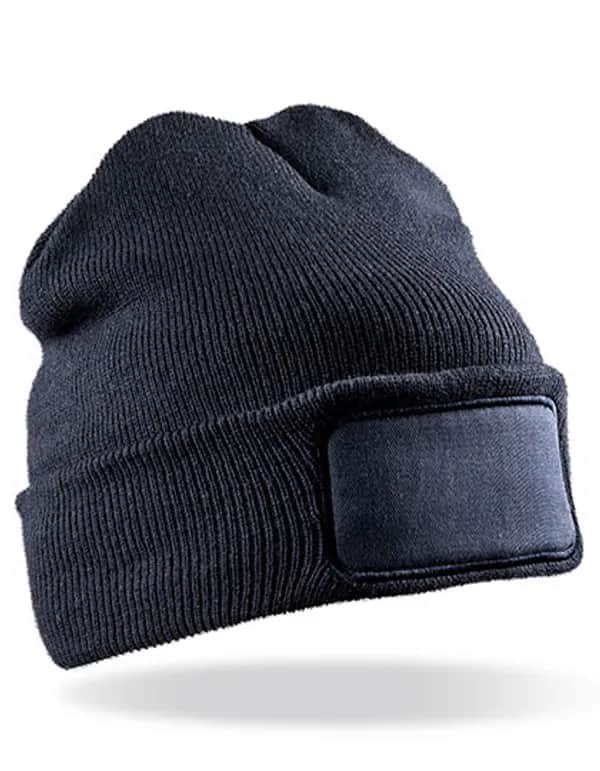 Double Knit Printers Beanie - Navy
