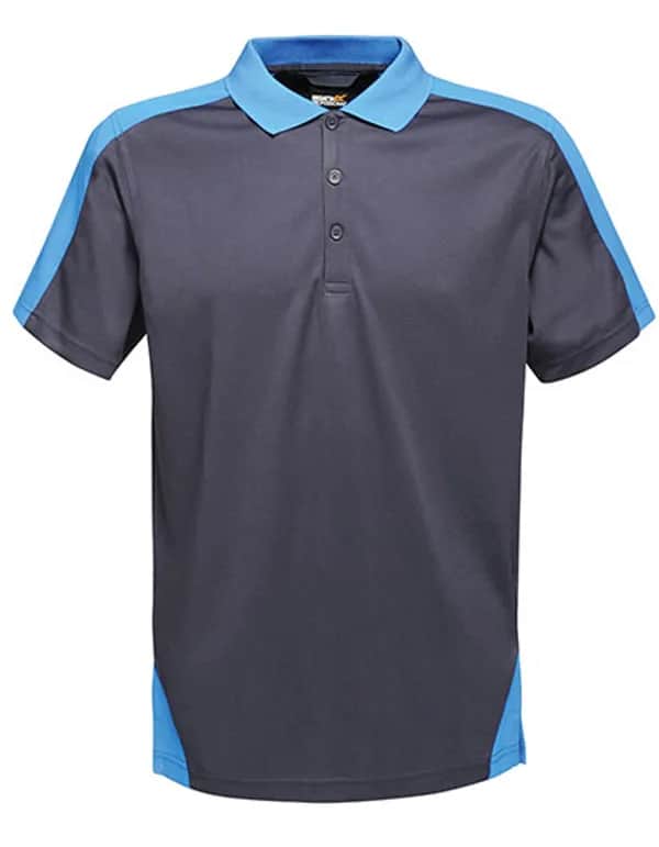 Contrast Coolweave Polo - Navy/New Royal