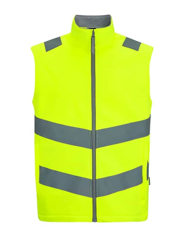 Hi-Vis Pro Contract Ablaze Softshell Bodywarmer - Yellow