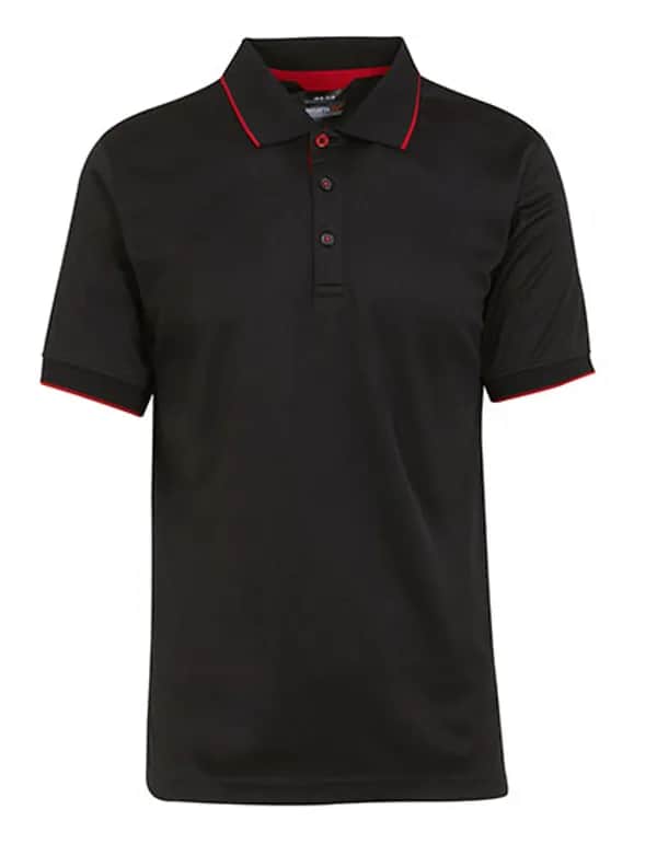 Navigate Short Sleeve Polo - Black/Classic Red
