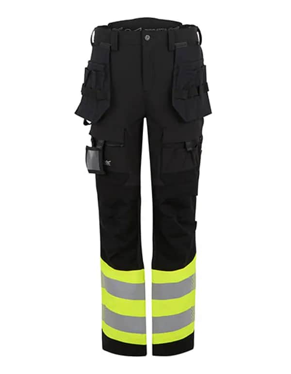 Hi-Vis X-Pro Stretch Holster Trouser (Class 1) - Black/Yellow