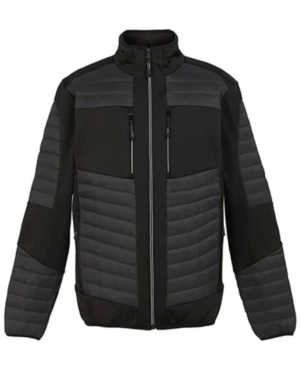 E-volve Unisex Thermal Hybrid Jacket - Ash (Heather)/Black