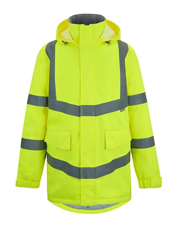 Hi-Vis Pro Contract Dover Parka Jacket - Yellow