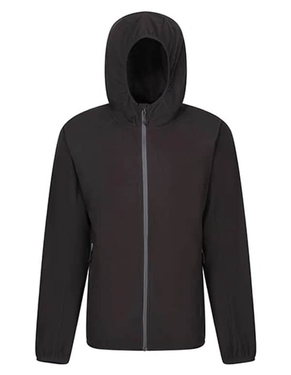 Navigate Hooded Full Zip Fleece - Black/Seal Grey