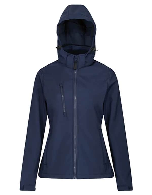 Women´s Venturer 3-Layer Printable Hooded Softshell Jacket - Navy/Navy