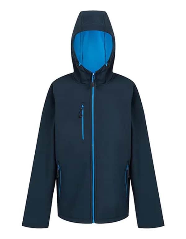 Navigate 2-Layer Hooded Softshell Jacket - Navy/French Blue