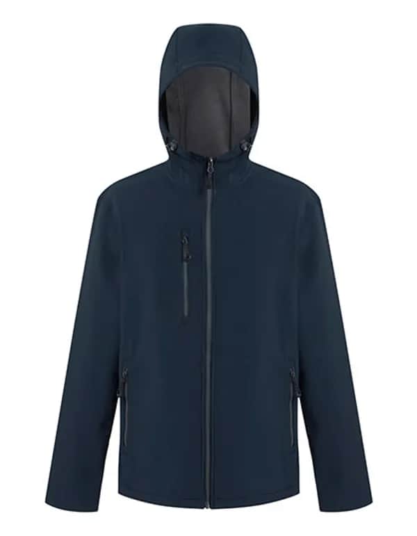 Navigate 2-Layer Hooded Softshell Jacket - Navy/Seal Grey
