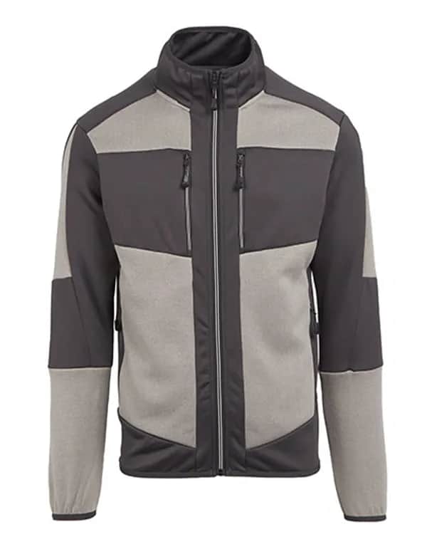 E-volve Unisex Knit Effect Stretch Midlayer Jacket - Mineral Grey/Ash (Heather)