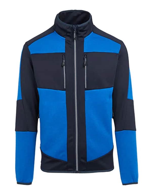 E-volve Unisex Knit Effect Stretch Midlayer Jacket - Strong Blue/Navy