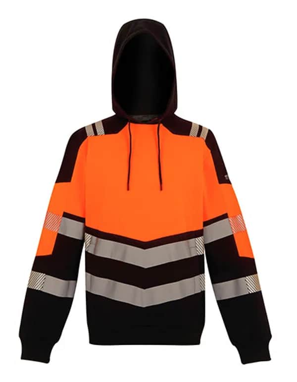 Hi-Vis X-Pro Hoodie (Class 2) - Black/Orange