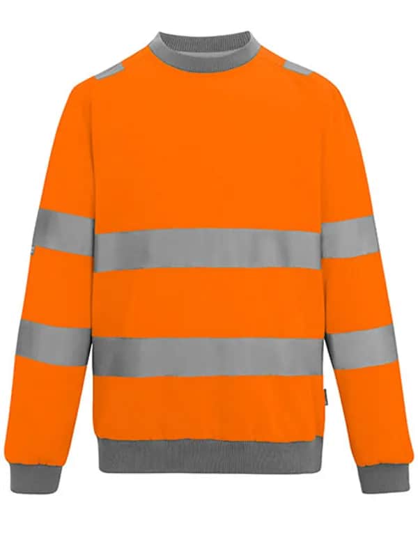 Hi-Vis Pro Contract Crew Neck Sweatshirt - Orange