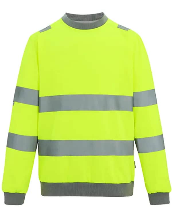 Hi-Vis Pro Contract Crew Neck Sweatshirt - Yellow
