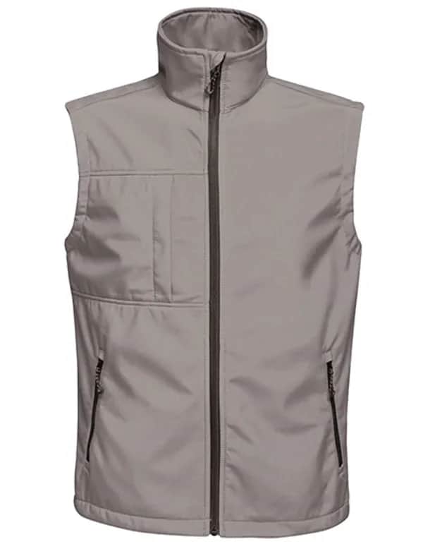Men´s Octagon II Printable Softshell Bodywarmer - Seal Grey (Solid)/Black