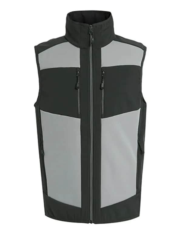 E-volve Unisex 2-Layer Softshell Bodywarmer - Mineral Grey/Ash (Heather)
