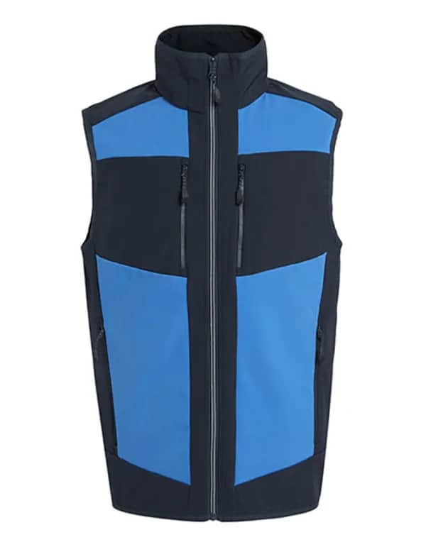 E-volve Unisex 2-Layer Softshell Bodywarmer - Strong Blue/Navy