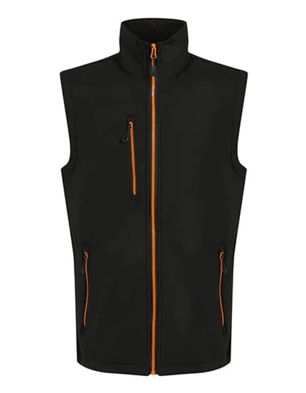Navigate 2-Layer Softshell Bodywarmer - Black/Orange Pop