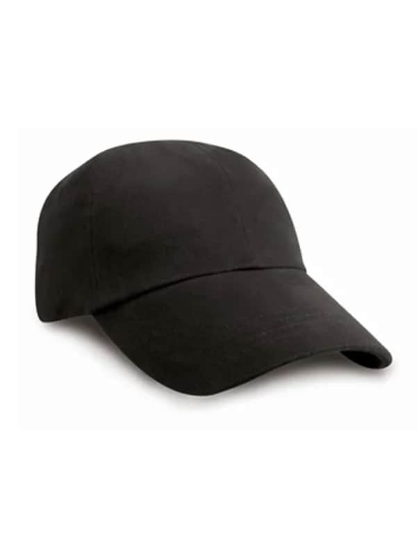 Low Profile Heavy Brushed Cotton Cap - Black