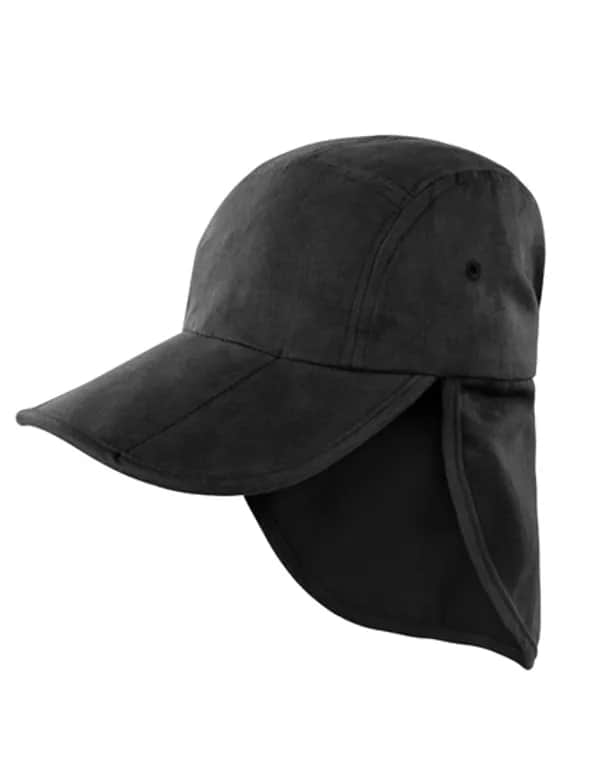 Fold Up Legionnaires Cap - Black