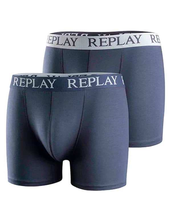 Men´s Boxer Short (2 Pair Box) - Dark Blue/White