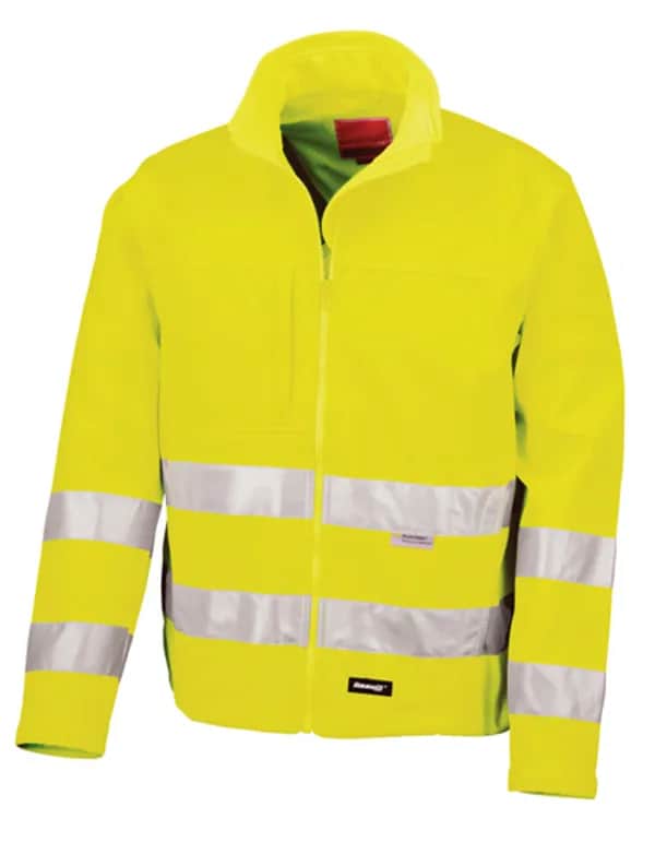 High Vis Soft Shell Jacket - Fluorescent Yellow