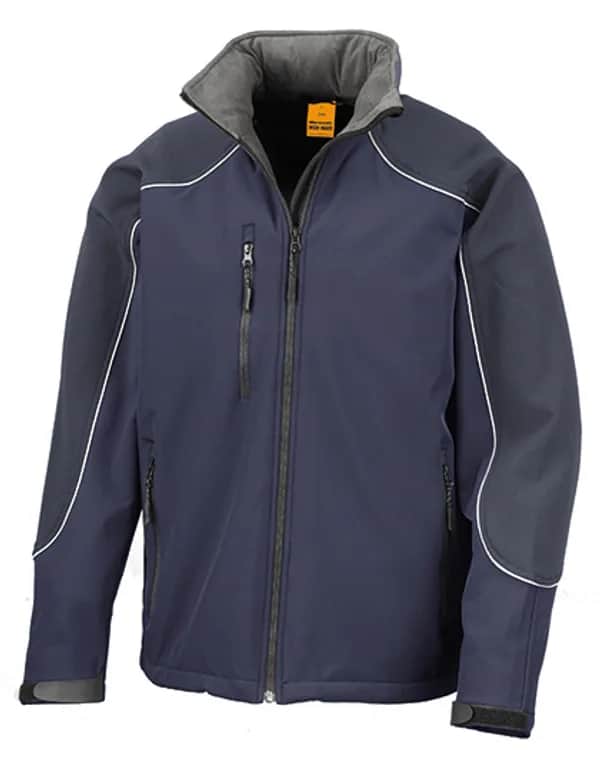 Hooded Soft Shell Jacket - Navy/Navy