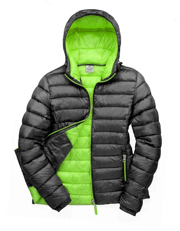 Women´s Snow Bird Hooded Jacket - Black/Lime