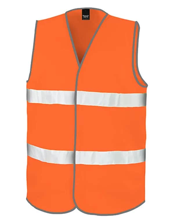 High Vis Safety Vest - Fluorescent Orange