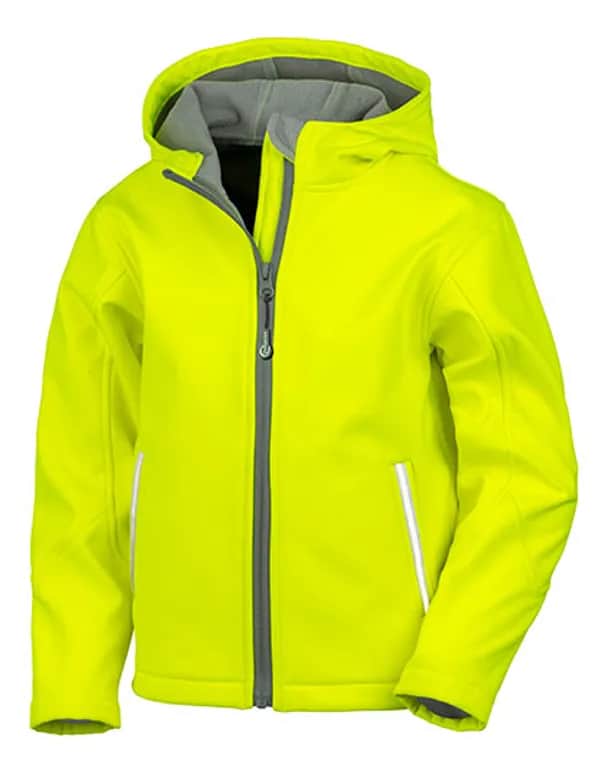 Junior TX Performance Hooded Soft Shell Jacket - Neon Yellow
