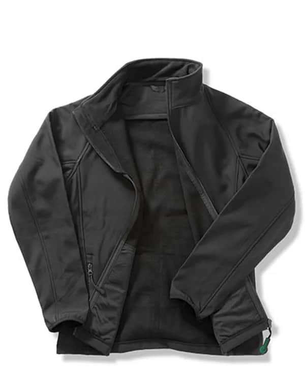 Mens Printable Softshell Jacket with Recycled Fleece Inner - Black/Black
