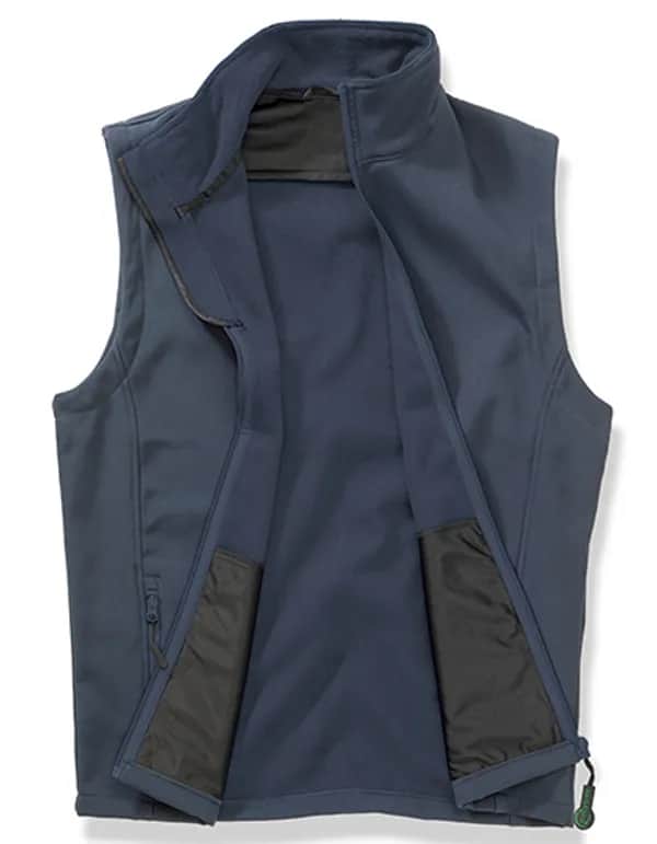 Mens Printable Softshell Bodywarmer with Recycled Fleece Inner - Navy/Navy
